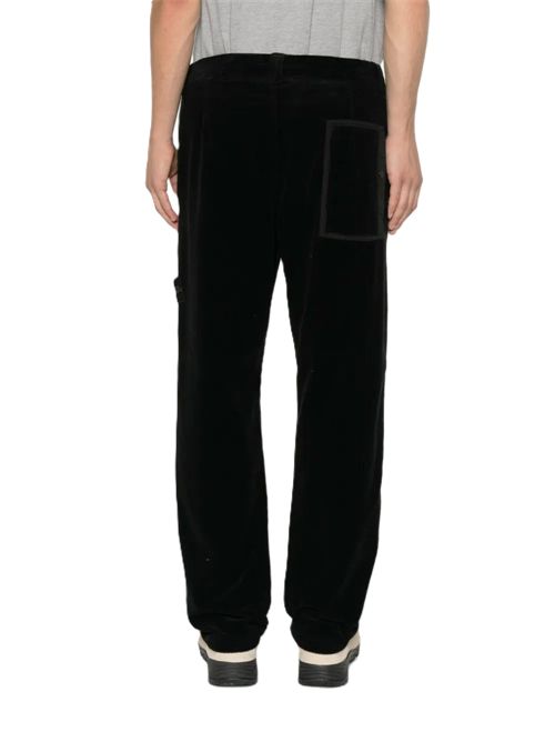 Pantaloni a coste neri Stone Island | L2S15 3100059 S0212V0029 BLACK